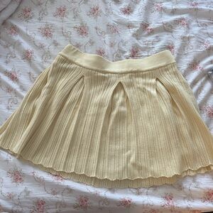Butter Yellow Knit Skirt - L